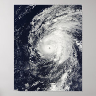 Hurricane Neki west of Hawaii Poster