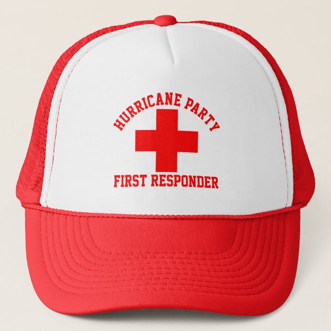 Hurricane Party First Responder Trucker Hat (Front)