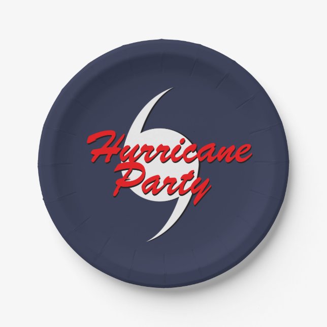 Hurricane Party Your Colours Paper Plates (Front)