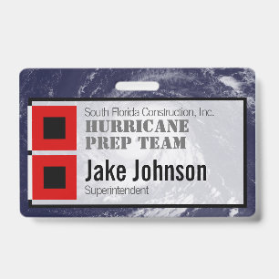 🌀🏷️ Hurricane Prep Team Company ID with Photo Badge