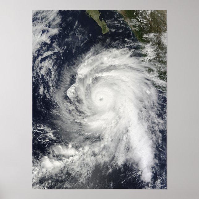 Hurricane Rick southwest of Baja California Poster (Front)