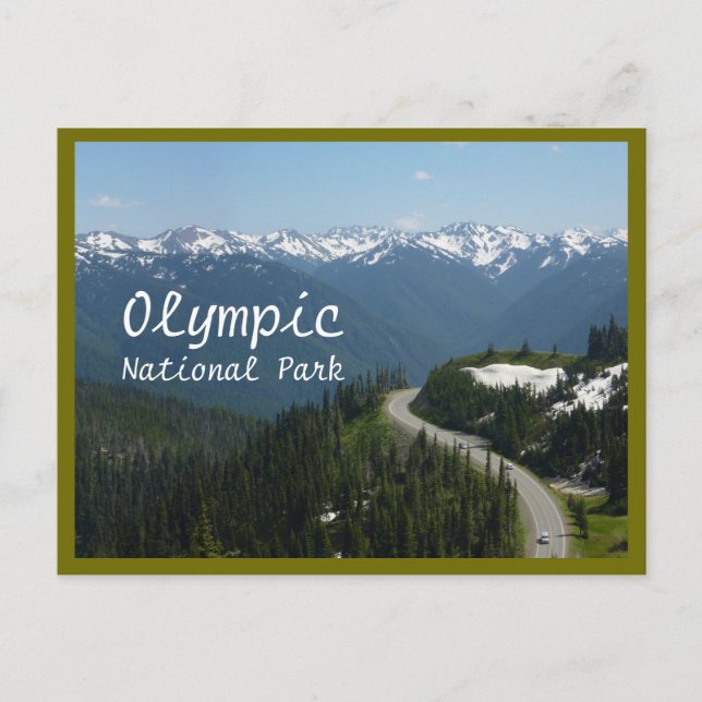 Hurricane Ridge (Olympic N.P.) with text Postcard (Front)