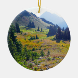 Hurricane Ridge Trail Ceramic Ornament