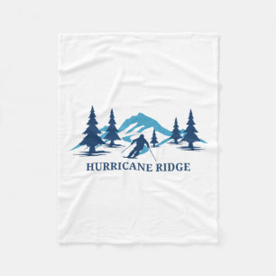 Hurricane Ridge Washington Ski Resort Skiing Skier Fleece Blanket