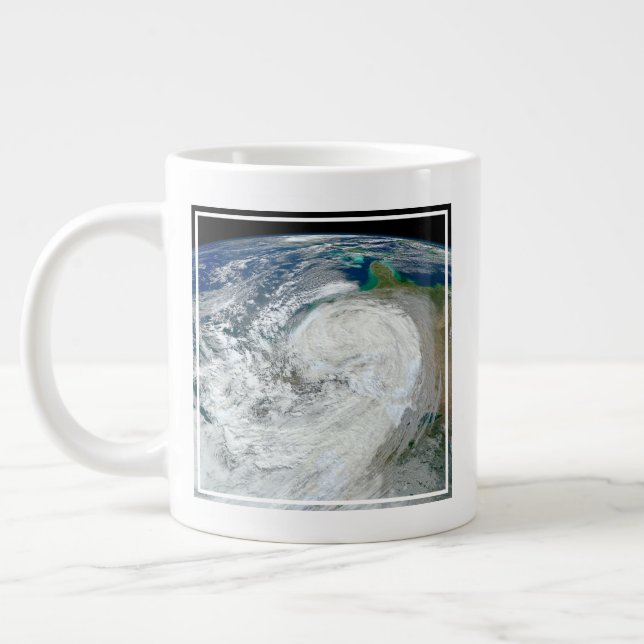 Hurricane Sandy Along The East Coast Of The Us. 3 Large Coffee Mug (Left)