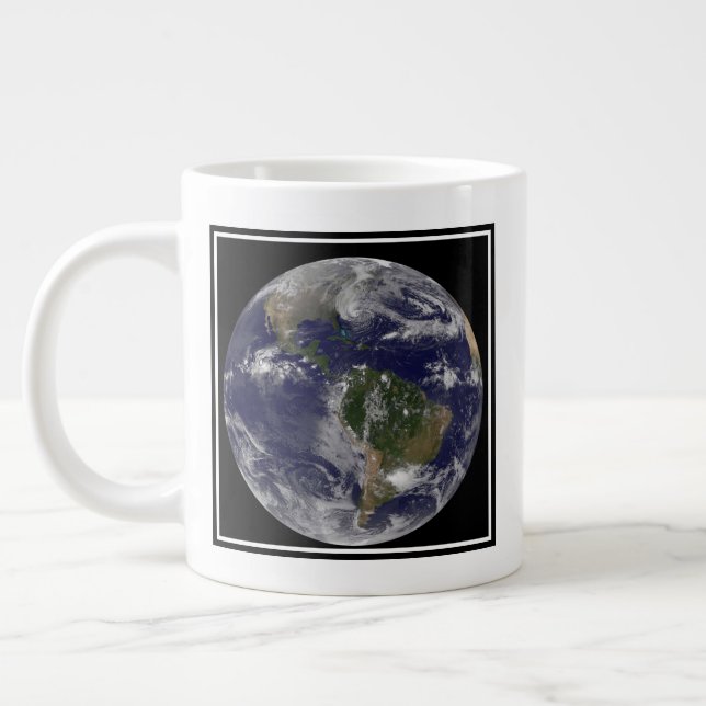 Hurricane Sandy Along The East Coast Of The Us. Large Coffee Mug (Left)