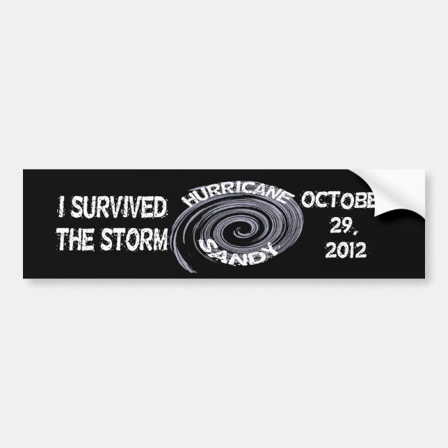 Hurricane Sandy Bumper Sticker (Front)