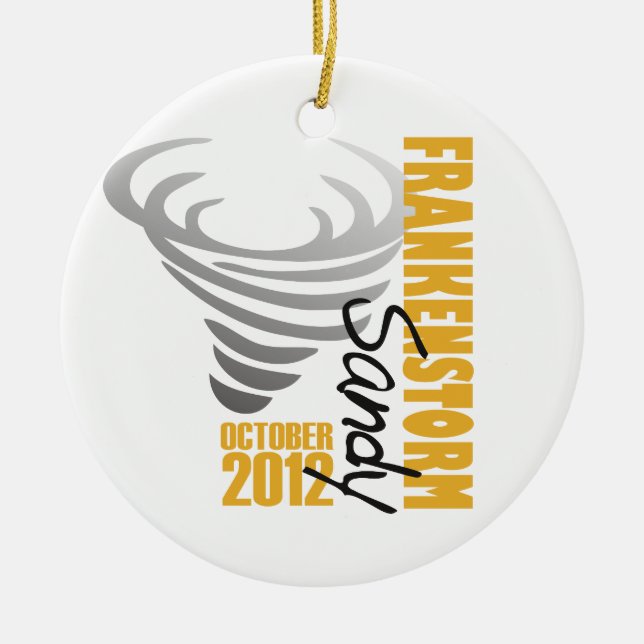 Hurricane Sandy Survivor 2012 Ceramic Tree Decoration (Front)