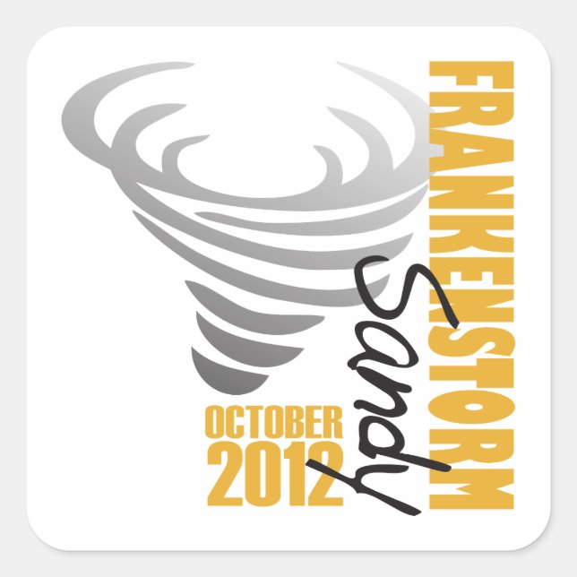 Hurricane Sandy Survivor 2012 Square Sticker (Front)