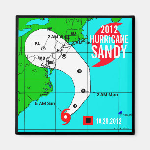 Hurricane Sandy Track Magnet 2