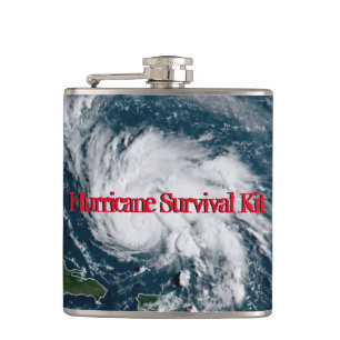 Hurricane Survival Kit Flask