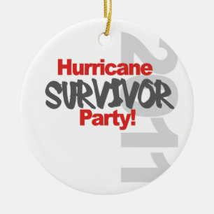 Hurricane Survival Party 1011 Ceramic Tree Decoration