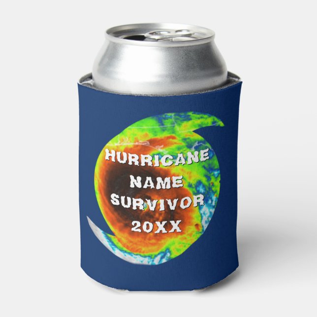 Hurricane Survivor Personalised Custom Can Cooler (Can Front)