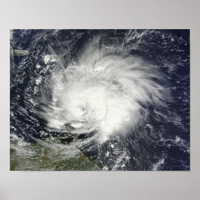 Hurricane Tomas over the Lesser Antilles Poster (Front)