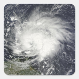 Hurricane Tomas over the Lesser Antilles Square Sticker