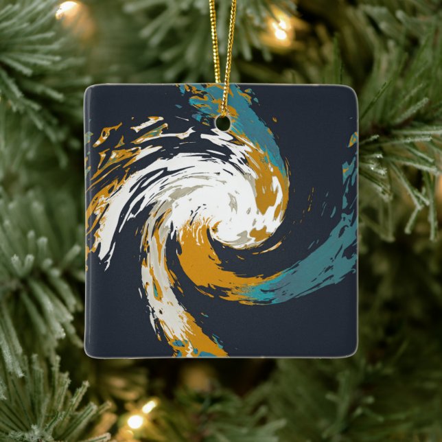 Hurricane Twirl Ceramic Ornament (Tree)