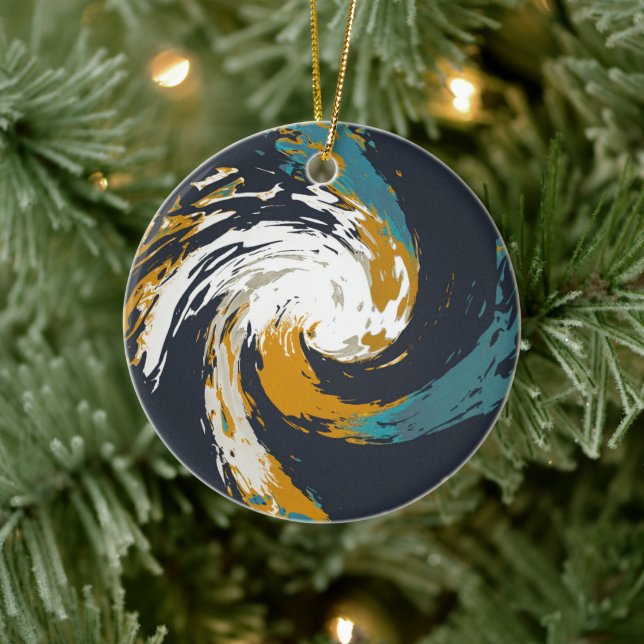 Hurricane Twirl Ceramic Ornament (Tree)