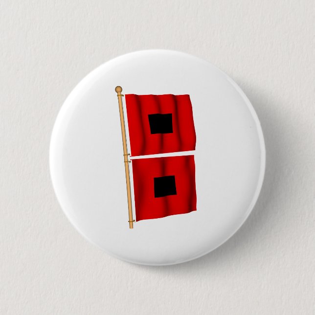 Hurricane Warning 6 Cm Round Badge (Front)