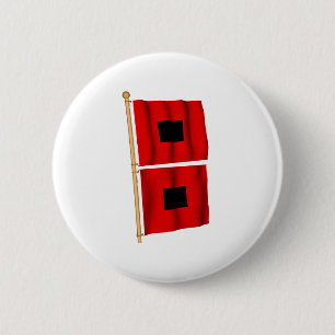 Hurricane Warning 6 Cm Round Badge