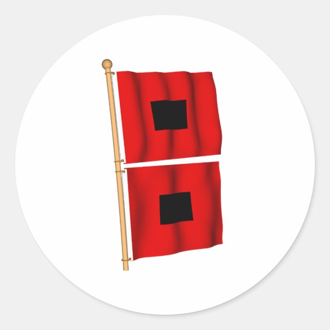 Hurricane Warning Classic Round Sticker (Front)