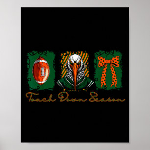 Hurricanes Football Game Day School Mascot Team Sr Poster