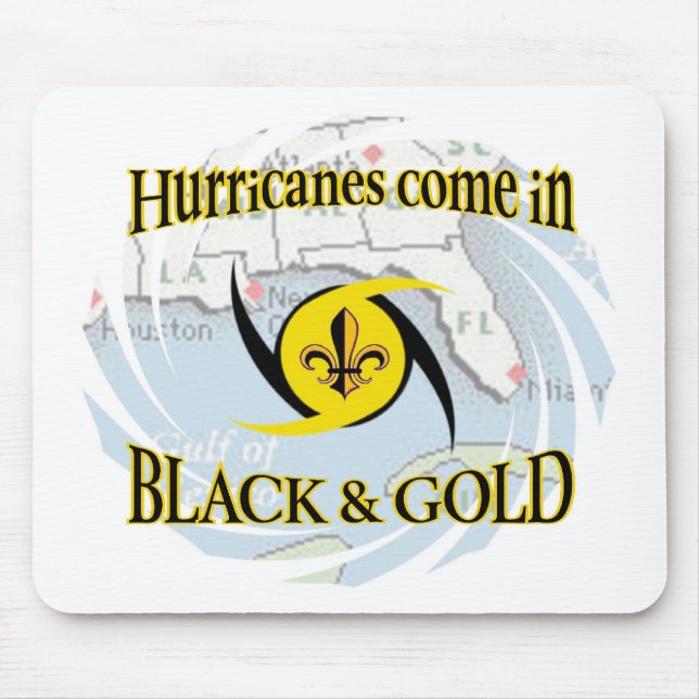 Hurricanes in Black & Gold Mouse Pad (Front)