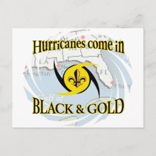 Hurricanes in Black & Gold Postcard