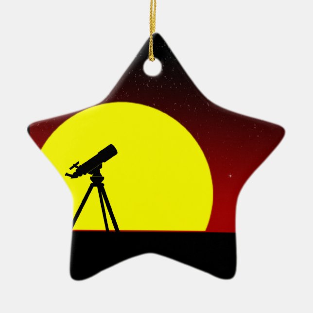 Hurry Sunset Ceramic Tree Decoration (Front)