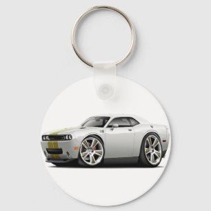 Hurst Challenger White-Gold Car Key Ring