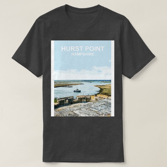 Hurst Point Hampshire gift New Forest Travel poste T-Shirt (Design Front)