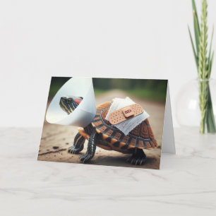 Hurt Turtle With Bandages Card