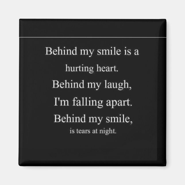 Hurting Heart sadness depression alone emo relatio Magnet (Front)