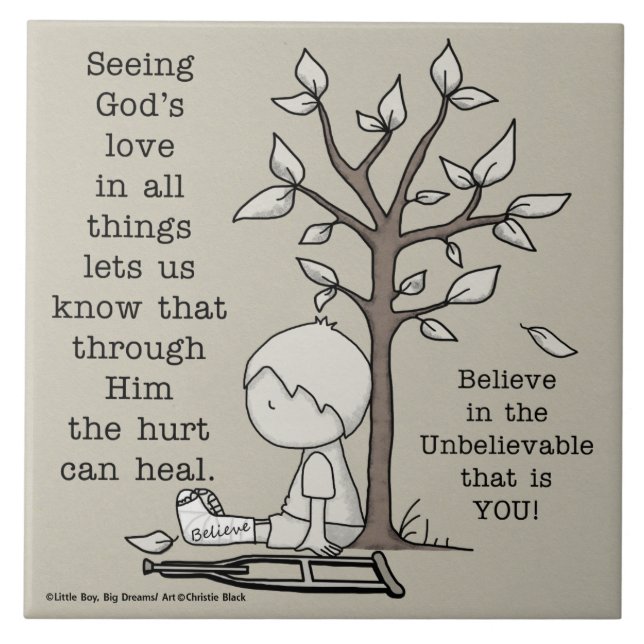 Hurts Can Heal Ceramic Tile (Front)