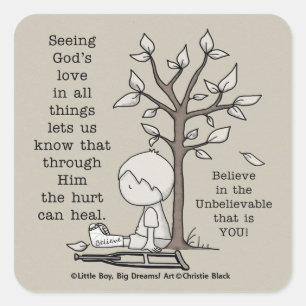 Hurts Can Heal Square Sticker