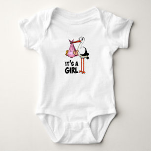 Huru a girl - baby-round sticker baby bodysuit