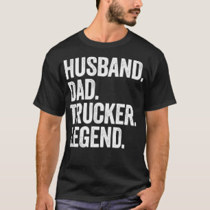 Hus Dad Trucker Funny Truck Driver Trucking Vintag T-Shirt