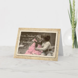 Husband 20th Anniversary Vintage Sweet Kiss Card