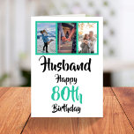 Husband 80th Birthday Modern Photo Collage Card<br><div class="desc">Put a smile on a face with this personalised 80th birthday modern photo collage card for your husband. - Simply click to personalise this design 🔥 My promises - This design is unique and is designed with you in mind 🙏 Thank you for supporting my small business - If you...</div>