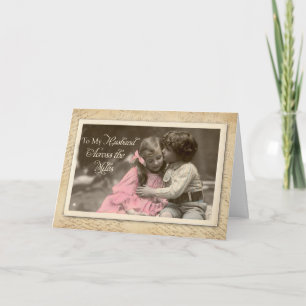 Husband Across the Miles Vintage Sweet Kiss Card