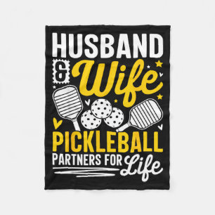 Husband &amp; Wife Valentines Day Couple Ckleball  Fleece Blanket