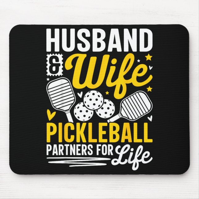 Husband &amp; Wife Valentines Day Couple Ckleball  Mouse Pad (Front)