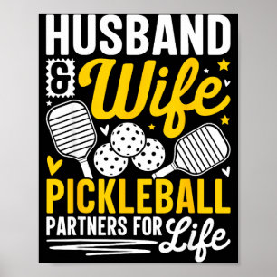 Husband &amp; Wife Valentines Day Couple Ckleball  Poster