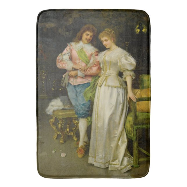 Husband and Wife Betrothed (Wedding and Marriage) Bath Mat (Front Vertical)