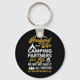 Husband And Wife Camping Partner For Life Key Ring