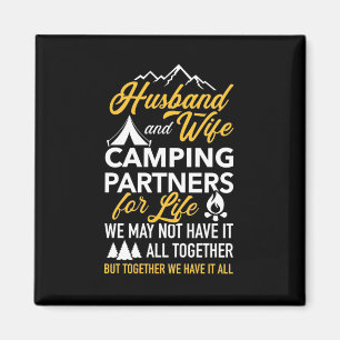 Husband And Wife Camping Partner For Life Magnet