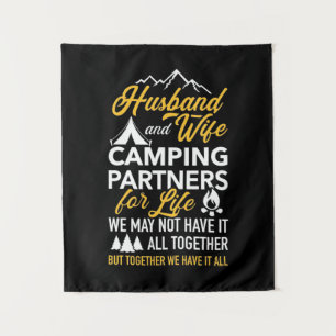 Husband And Wife Camping Partner For Life Tapestry