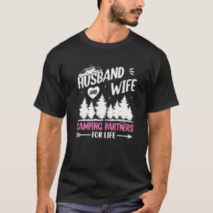 Husband and Wife Camping Partners for Life  Camper T-Shirt