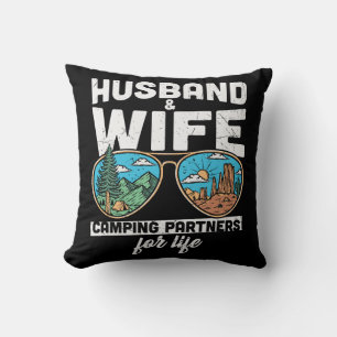 Husband And Wife Camping Partners For Life Cushion