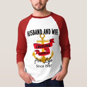 Husband and Wife Cruising Partners Cruise Matching T-Shirt