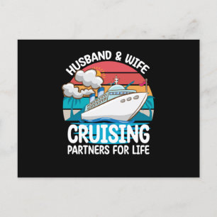 Husband And Wife Cruising Partners For Life Postcard